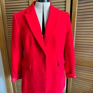 Banana Republic BRIGHT Red Blazer 12P NWT
